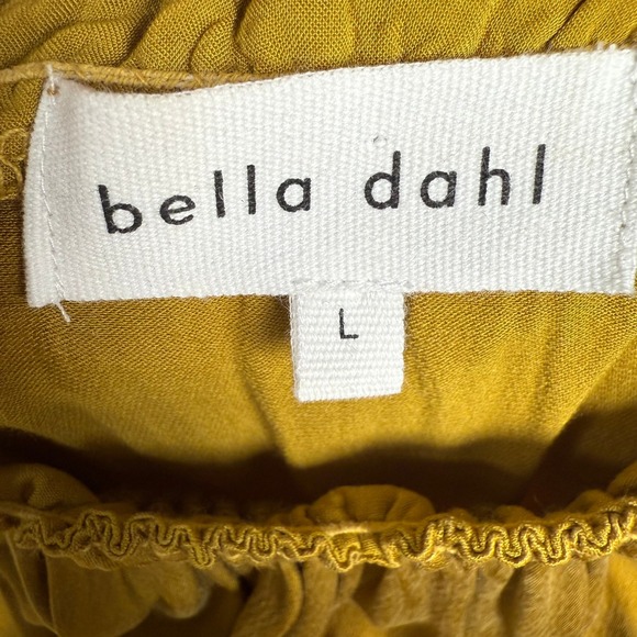 Bella Dahl Yellow Gold Long Sleeve Blouse Top Size Large - Picture 6 of 14